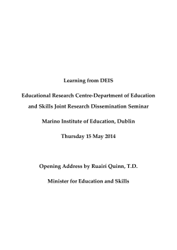 Learning from DEIS - Department of Education and Skills