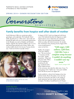 Family benefits from hospice well after death of mother