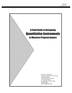 A Field Guide to Designing Quantitative Instruments to Measure