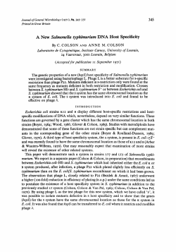 345 A New Salmonella typhimurium DNA Host