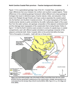 North Carolina Coastal Plain province &ndash; Teacher
