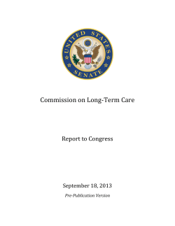 Commission on Long Term Care Report to Congress