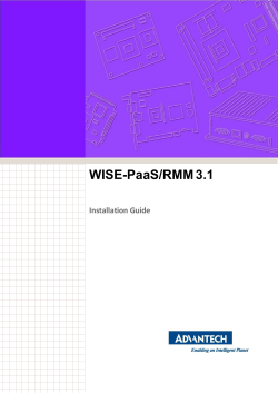 WISE-PaaS/RMM 3.1 Installation Guide