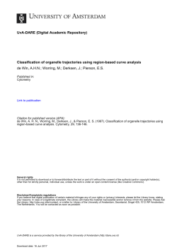 Classification of organelle trajectories using region - UvA-DARE