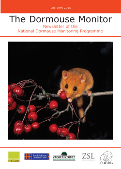The Dormouse Monitor - People`s Trust for Endangered Species