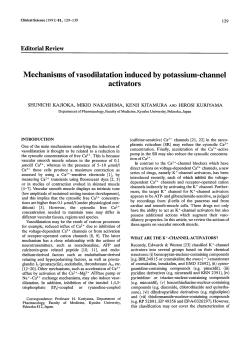 Mechanisms of vasodilatation induced by