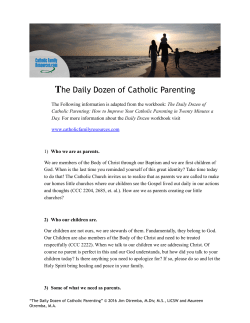 Daily Dozen of Catholic Parenting - 4 pg handout 11-2016
