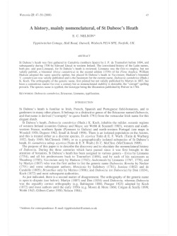 A history, mainly nomendatural, of St Dabeoc`s Heath