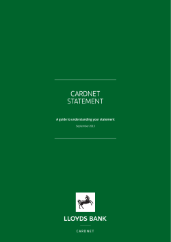 cardnet statement - Lloyds Bank Cardnet