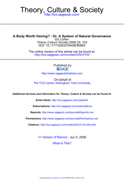 A Body Worth Having? Or, A System of Natural Governance