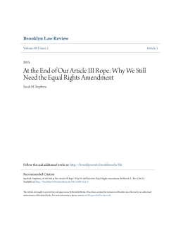 At the End of Our Article III Rope: Why We Still
