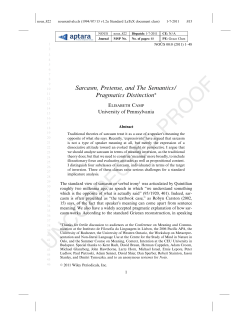 Sarcasm, Pretense, and The Semantics