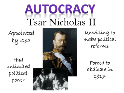 Tsar Nicholas II