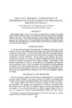 the clay mineral composition of representative soils from five