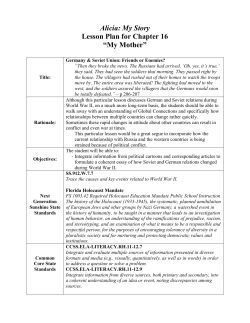 Alicia: My Story Lesson Plan for Chapter 16 “My Mother”
