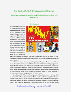 First Opinion: What is Art? Introducing Roy - Purdue e-Pubs