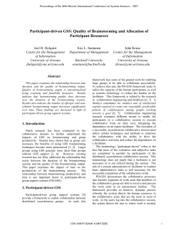 Quality of Brainstorming and Allocation of Participant Resources