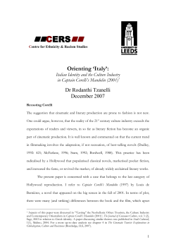 Orienting `Italy`: