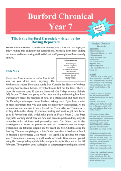 Burford Chronical Year 7