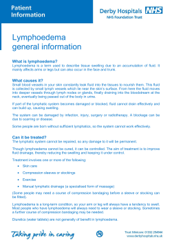 Lymphoedema - Derby Teaching Hospitals NHS Foundation Trust