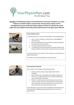 Stretches: The following stretches can be performed 3