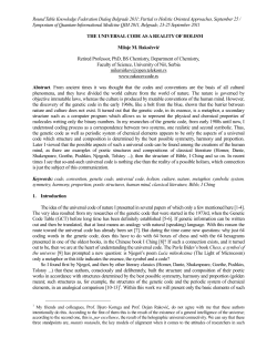 the universal code as a reality of holism?