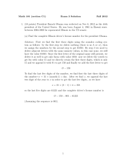 Solution - U.I.U.C. Math