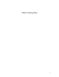 Athlete Training Diary