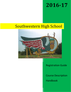 Course Description Guide - Southwestern School District #9