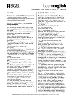 Transcript only 143KB - British Council Learn English