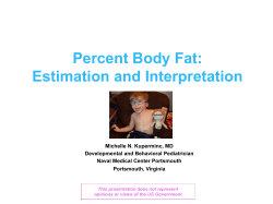 Percent Body Fat: Estimation and Interpretation