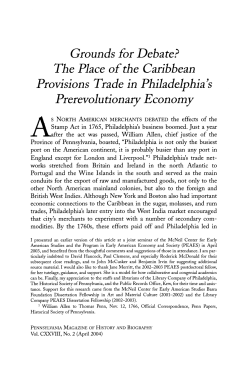 Grounds for Debate? The Place of the Caribbean Provisions Trade