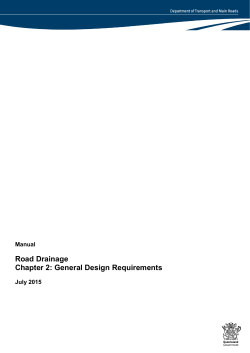 Road drainage manual Chapter 2 General Design Requirements
