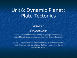 Unit 6: Dynamic Planet: Plate Tectonics