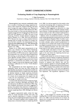 Evaluating Models of Crop Emptying in Hummingbirds