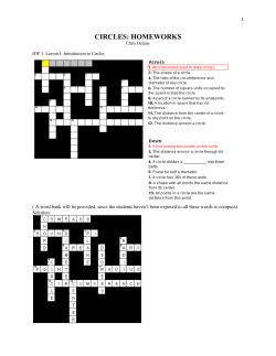 CIRCLES: HOMEWORKS
