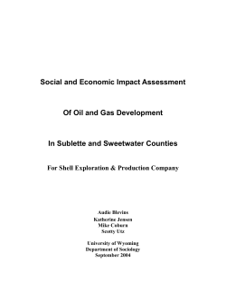 Social and Economic Impact Assessment Of Oil