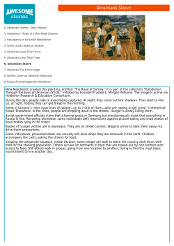 Bitter Harvest - Story of the Holodomor