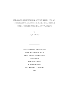 exploration of genetic links between breccia pipes and porphyry