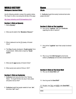 Ancient China Webquest - wms 6th grade Social studies