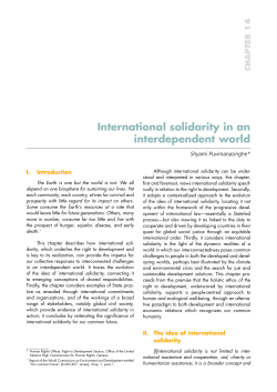 International solidarity in an interdependent world