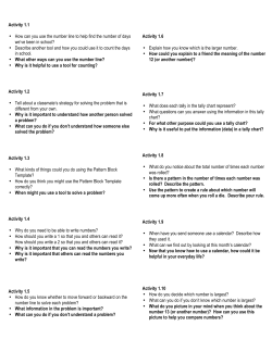 Activity 1.1 &bull; How can you use the number line to help find the