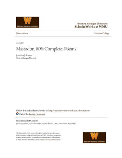 Mastodon, 80% Complete: Poems