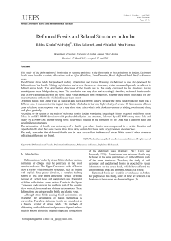 Deformed Fossils and Related Structures in Jordan