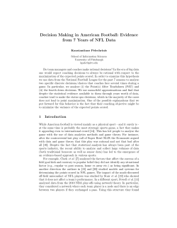 Decision Making in American Football
