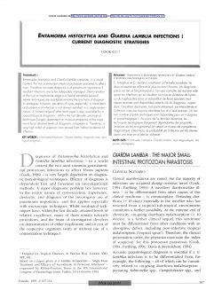 Entamoeba histolytica and Giardia lamblia infections