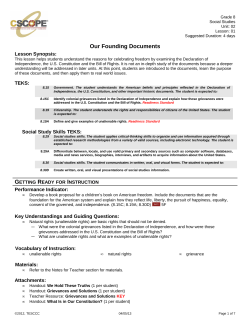 Our Founding Documents