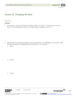 Lesson 13: Changing the Base