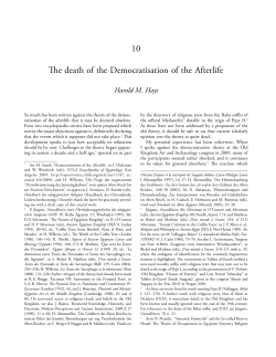 10 The death of the Democratisation of the Afterlife