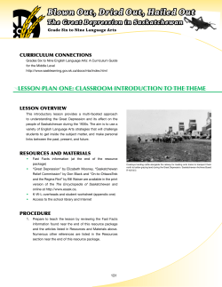 The Great Depression in Saskatchewan